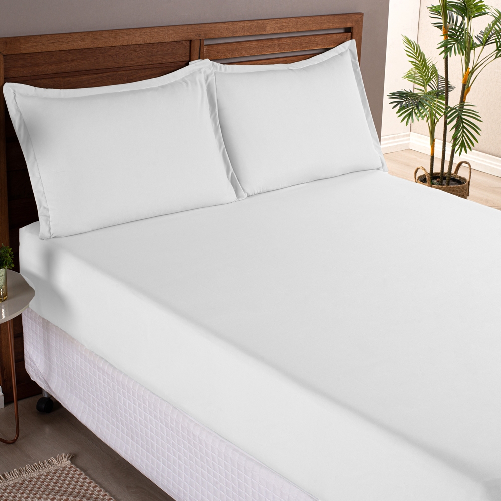 Jogo de Lençol Solteiro Casal Queen King 3 e 2 Peças Percal 300 Fios com Aba Americana Charme em Oferta na Shopee