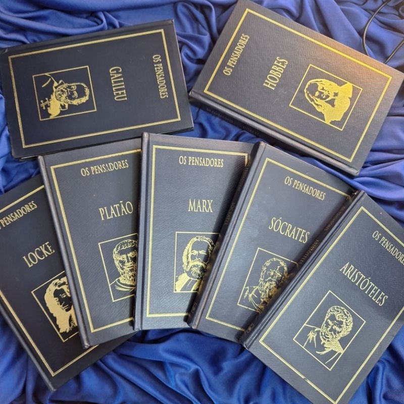 Coleção Os Pensadores: Capa dura: Aristóteles, Sócrates, Marx, Platão, Locke, Galileu