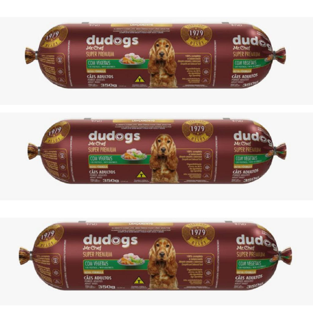 Dudog's Mr. Chef Alimento S Premium Kit 3 X Vegetais 350 Gr