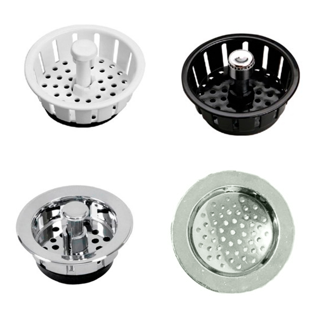 Ralo Cestinha Americano Branco Preto Cromado Branco ABS Com Ou Sem Pino Raliniho Pia Cozinha Casa