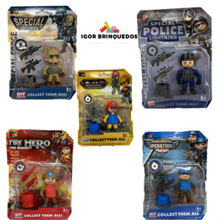 Bonequinhos de Profissões: Heróis em Miniatura! - brinquedo para meninos e meninas barato