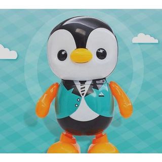 Brinquedo Infantil Boneco Pinguim Dançarino Interativo Com Som E Luz.