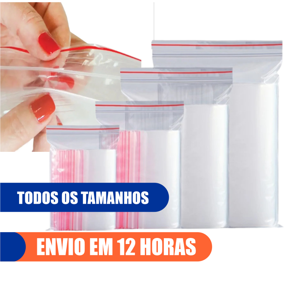 Saco Zip Lock 100un 100% Hermético Talge