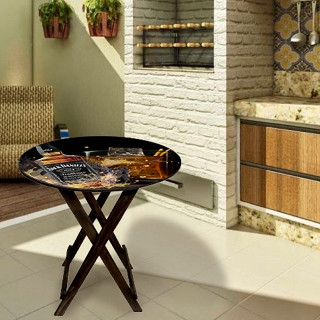 Mesa Madeira Dobrável Área Gourmet Churrasco