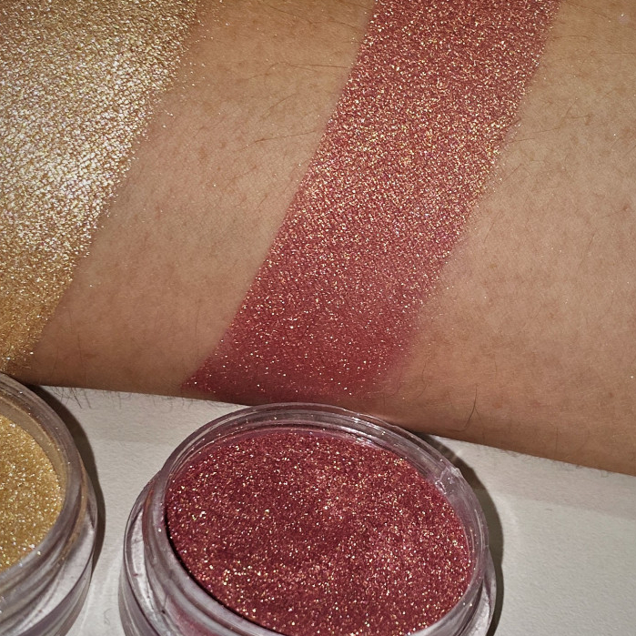 Pigmento Rosê Gold Fine / Pigmento em pó  Asa de borboleta  Brilho Glow Sombra - TC BEAUTY OFICIAL