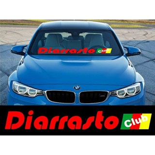 Adesivo Diarrasto Club Vermelho Com Bandeira Grande Para-brisa - Adesivos Carro Rebaixado Faixa Vidro Dianteiro Equipe