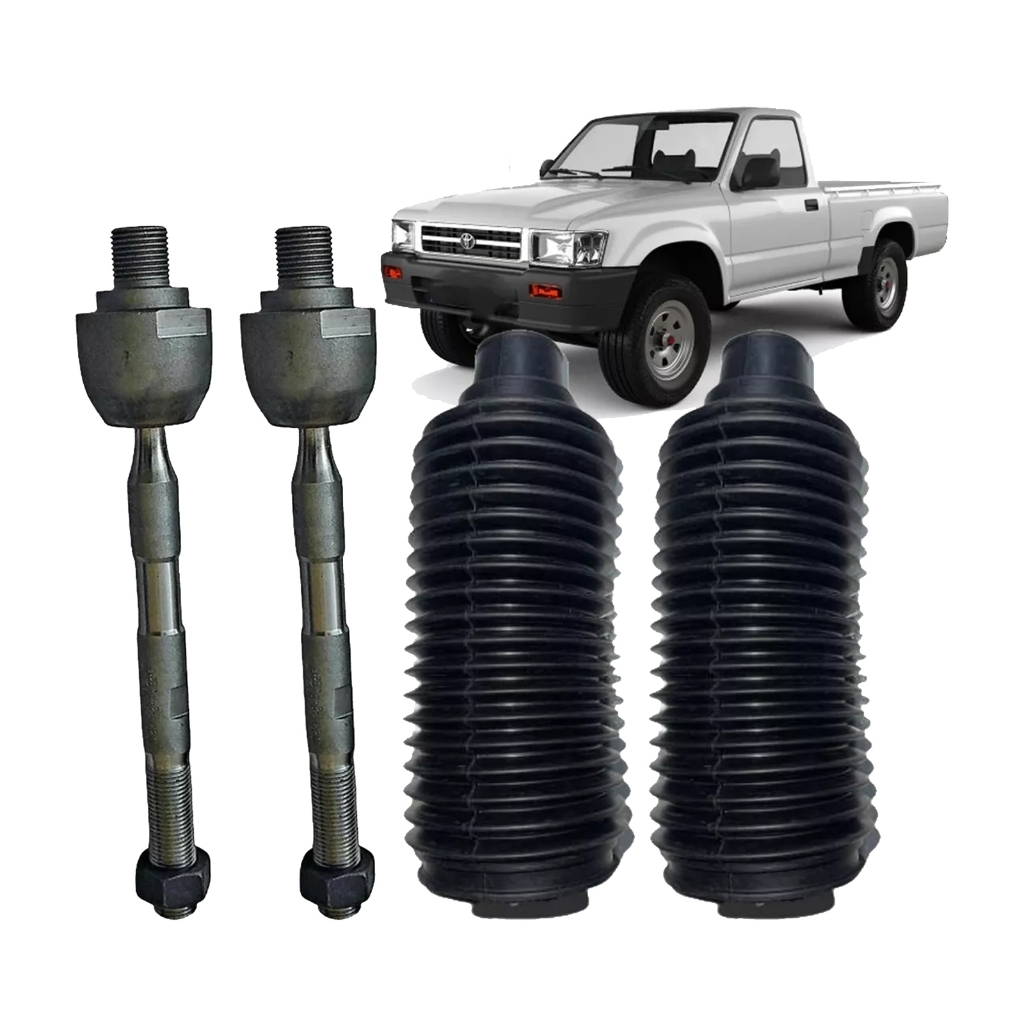 Barra Braço Axial + Coifa Da Caixa Direção Hilux Sw4 1997 1998 1999 2000 2001 2002 2003 A 2004