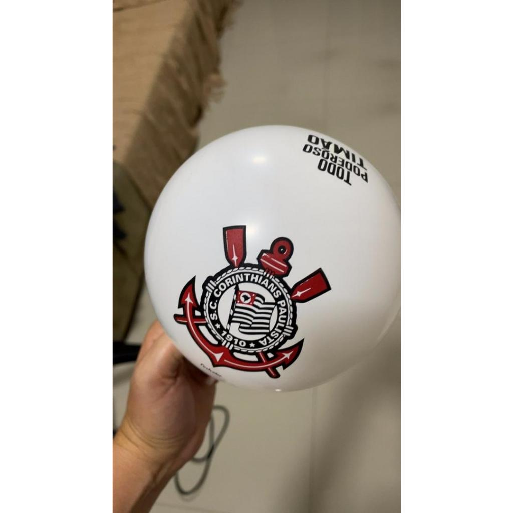 Balão Corinthians Bexiga Timão N9 c/ 25un Torcida Futebol