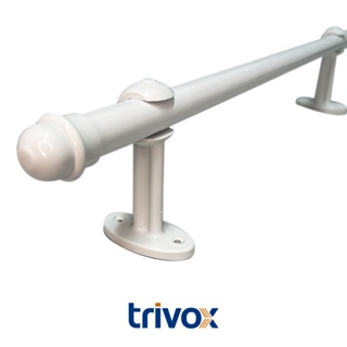 Kit Varão de Madeira Para Cortina Simples 1,50 Metros 19mm com Ponteira e Suporte - Com Emenda em Oferta na Shopee