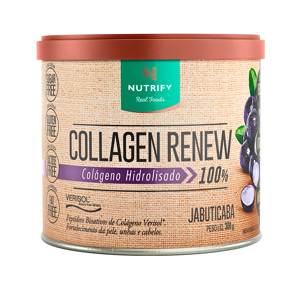 Collagen Renew Hidrolisado Nutrify - Lata 300g - Colágeno Verisol