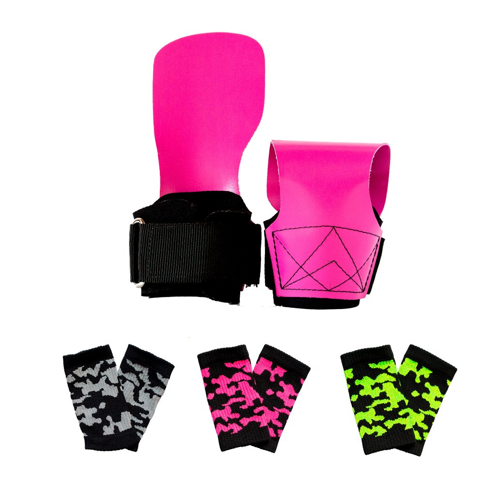 HAND GRIP PARA CROSSFIT COMPETITION - LUVA PALMAR PULL UP - MUNHEQUEIRA CANELADA