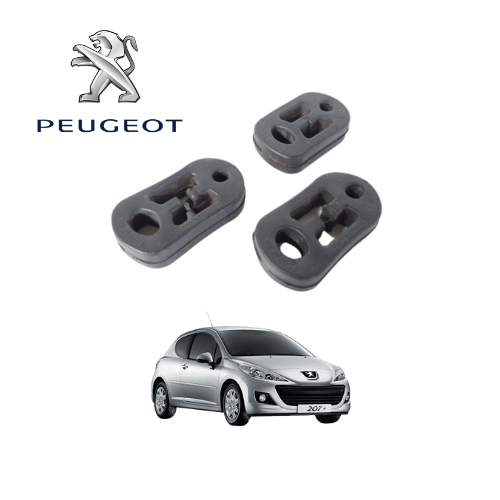 Kit Com 3 Unidades Coxim Escapamento Peugeot 106 / 206 / 207 / Hoggar / Partner