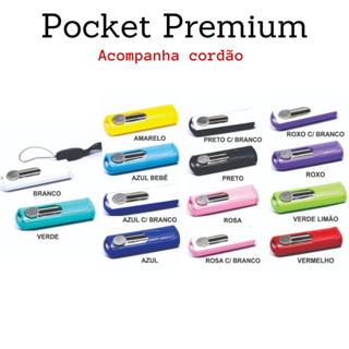 Carimbo de Bolso Premium Cores Personalizado com seus dados - 38x14mm em Oferta na Shopee
