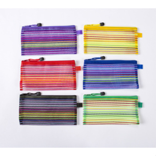 20 Unidades Estojo Multiuso Bolsinha Nylon Colorido Necessaire Promoção em Oferta na Shopee
