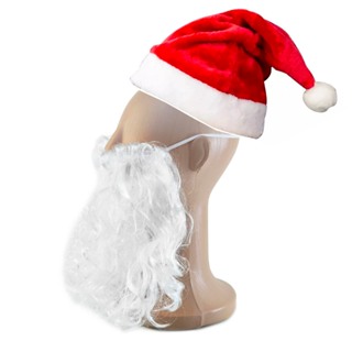 Fantasia Papai Noel Natal Kit Touca e Barba Veludo Luxo Adulto Presente Decoração Festa Natalina em Oferta na Shopee