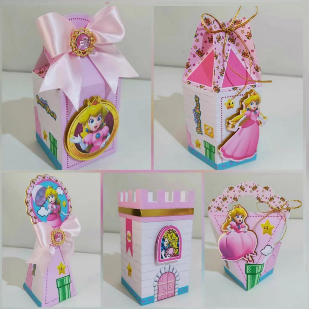 KIT PERSONALIZADO PRINCESA PEACH - MARIO BROS /ANIVERSARIO/FESTA/LEMBRANCINHA