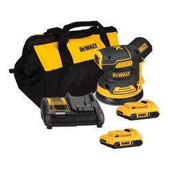 Lixadeira Roto Orbital Dewalt Dcw210 + 2 baterias + Carregador + Bolsa