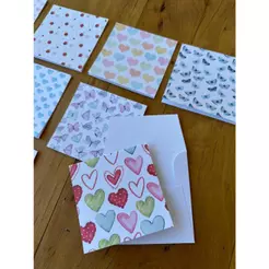 20 unidades Cartão Estampado (sortido) com Envelope branco