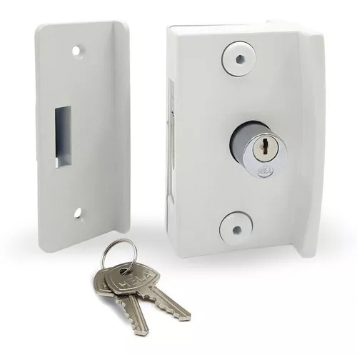 Fechadura Para Montagem Porta de Correr Vidro Kit 10 Branco Hela em Oferta na Shopee