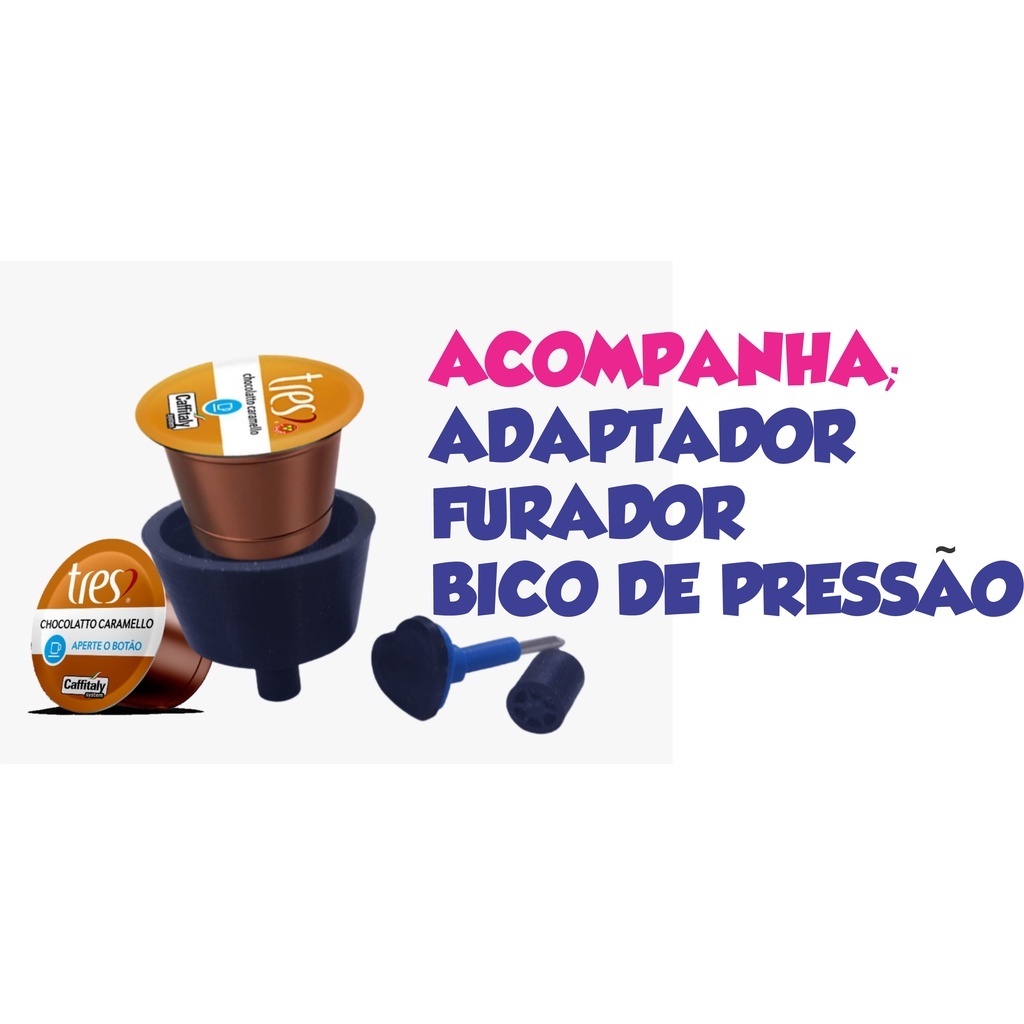Adaptador para Cápsulas Três Corações para Cafeteira Dolce Gusto gusto