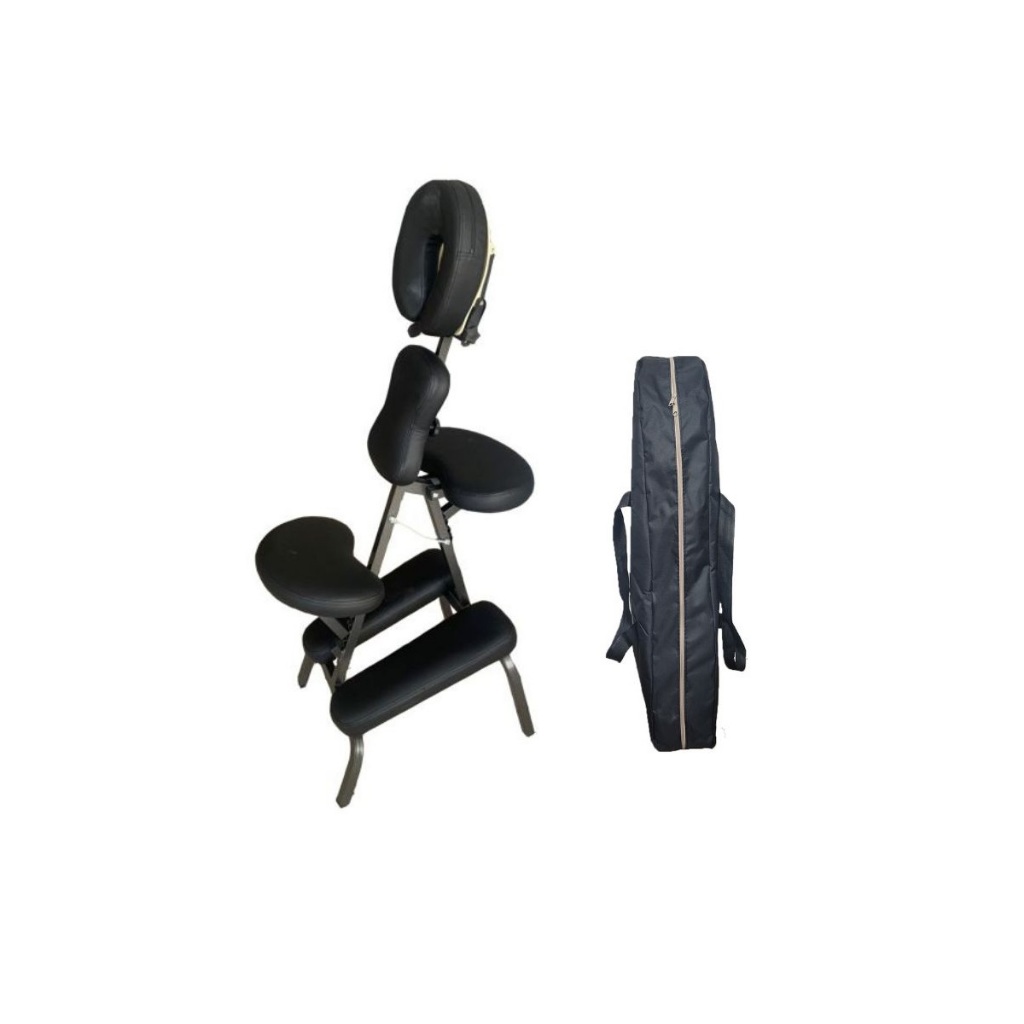 Cadeira Quick Massagem BK Dobrável Portátil + Bolsa para Transporte - Cor Preto