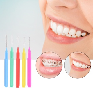 Escova de Dente Interdental Extrafina Cilíndrica Limpa Aparelho Dental kit com 5 unidades em Oferta na Shopee
