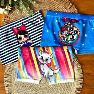 KIT 3 Calcinha Box Infantil Feminina Com Estampas de Personagens