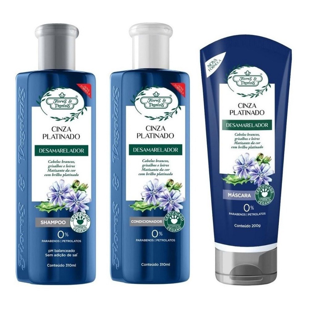 Flores E Vegetais Platinado Kit Matizador Completo