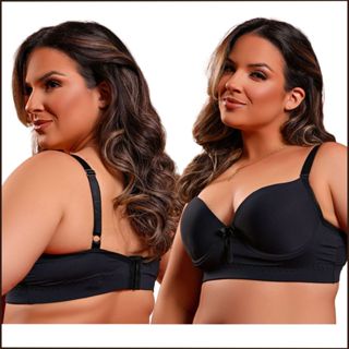 Sutiã Plus Size Liso Reforçado com Alça Ajustável