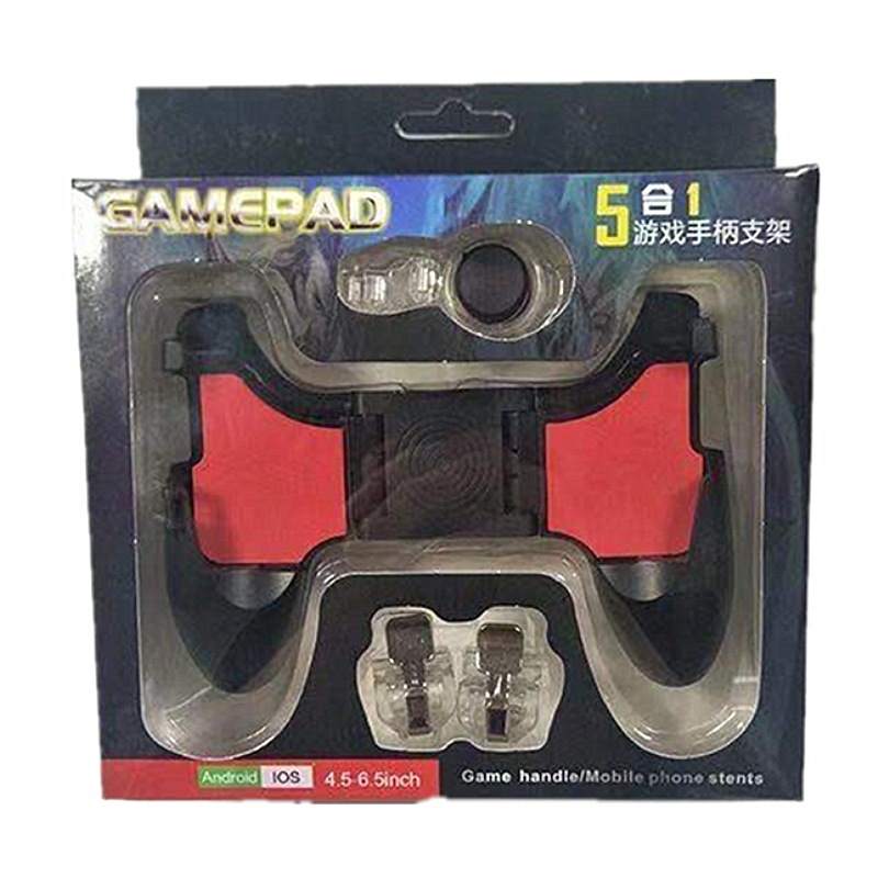 Manete Gamepad 5 em 1 Controle Para Celular Joystick Game Pad Suporte Analógico Pubg Free Fire Cod