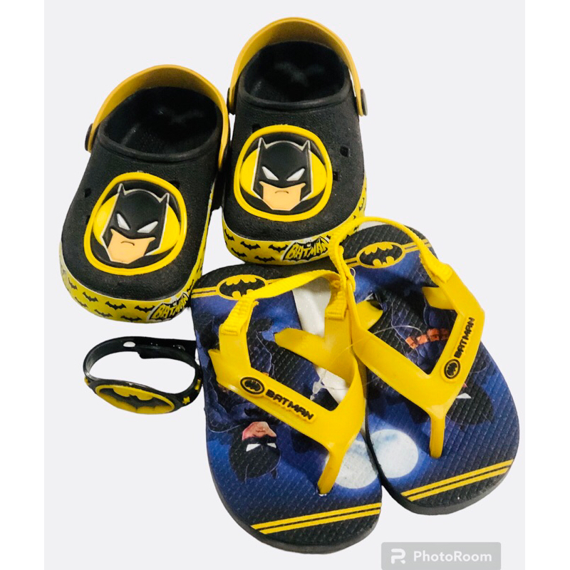 kit de papete babuche sandália chinelo slide calçados sapato para meninos baby bebê infantil do Batman babuche fechado