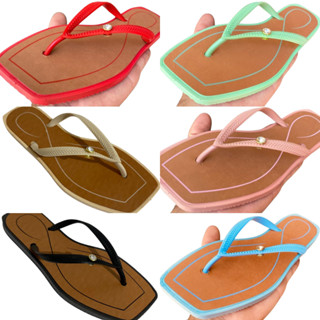 Chinelo rasteirinha feminino bico quadrado unidade