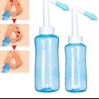 lavador nasal kit para limpeza de nariz, higienização nasal tratamento rinite sinusite alérgica garrafa para limpeza com aplicador 300ml