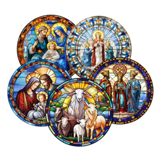 40 Adesivos Estilo Vitral Decorativo Religioso 3cm Cristão em Oferta na Shopee