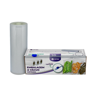 Embalagem a Vácuo 20x500cm Gofrada Transparente em Rolo e Caixa com Cortador em Oferta na Shopee