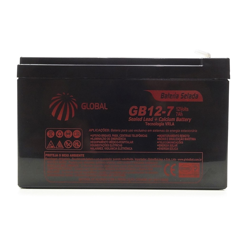 Bateria 12v 7ah Nobreak Ragtech New Códigos 4137 4154 4176