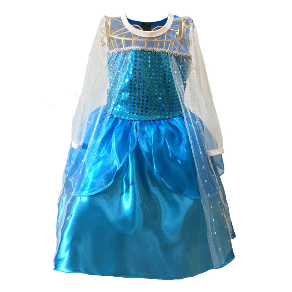 Fantasia Frozen Elsa Ana Vestido Princesa do Gelo Meninas Vestido Elsa Frozen