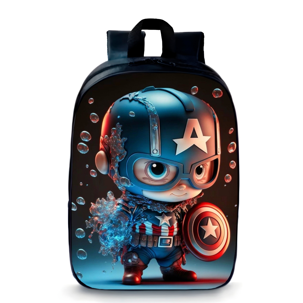 Mochila Pequena Pré-escolar Capitão América Modelo Infantil Oferta