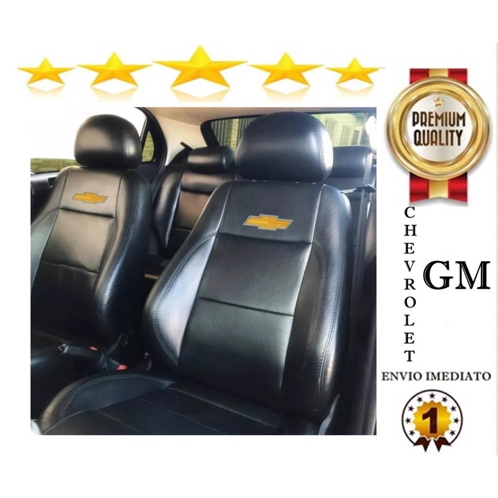 Capa Banco Carro De Couro Chevrolet 100% Corsa Celta Astra Agile cobalt onix spin