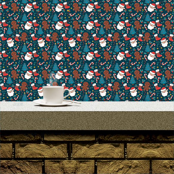 NATAL 1 - PAPEL DE PAREDE  adesivo vinil - para parede, madeira, porta, parede decoração natalina,  presente