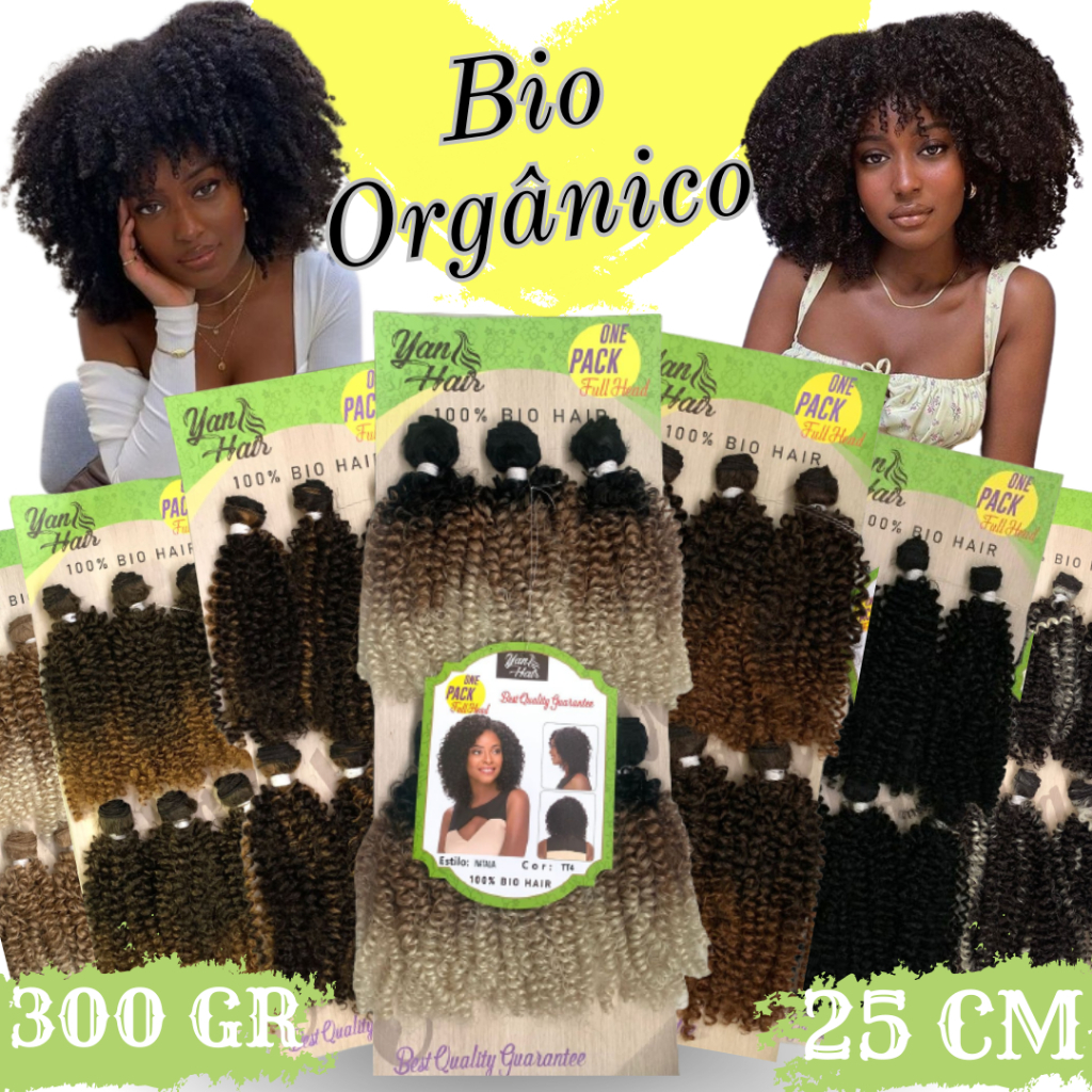 Cabelo Orgânico Cacheado Platinum Super Star 300gr Black