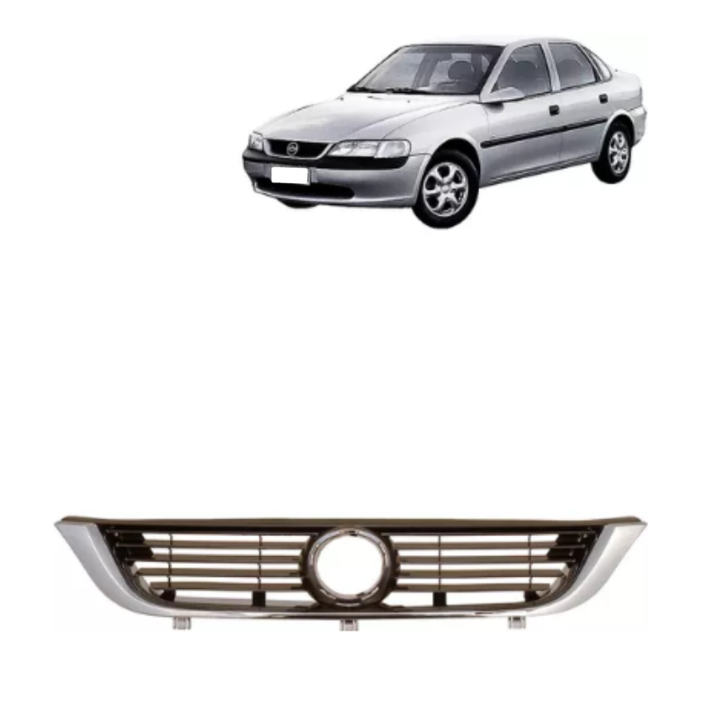 Grade Vectra 97 98 99 Preta Com Moldura Cromada Plástico Top