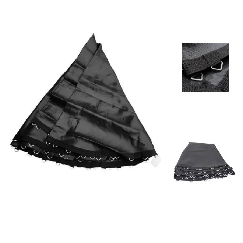 Lona de Salto P/ Cama Elástica 2,30 - 42 ganchos - Molas 14cm Preta Nacional