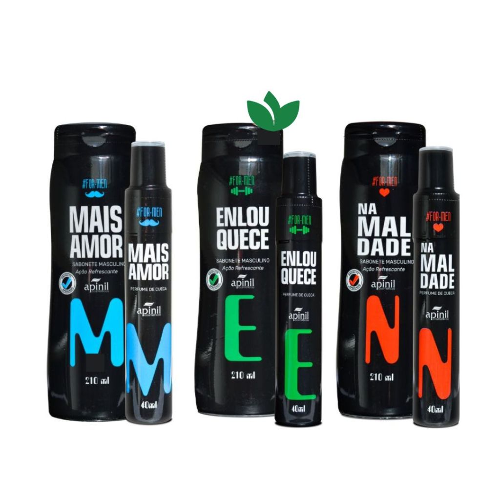 KIT 2 Unidades APINIL (1 Sabonete Masculino  + 1 Perfume de Cueca) em Oferta na Shopee