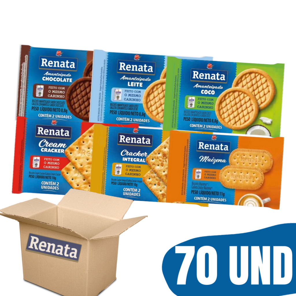 Biscoito Renata Amant.leite Sachê 9g Pacote C/70 Unidades