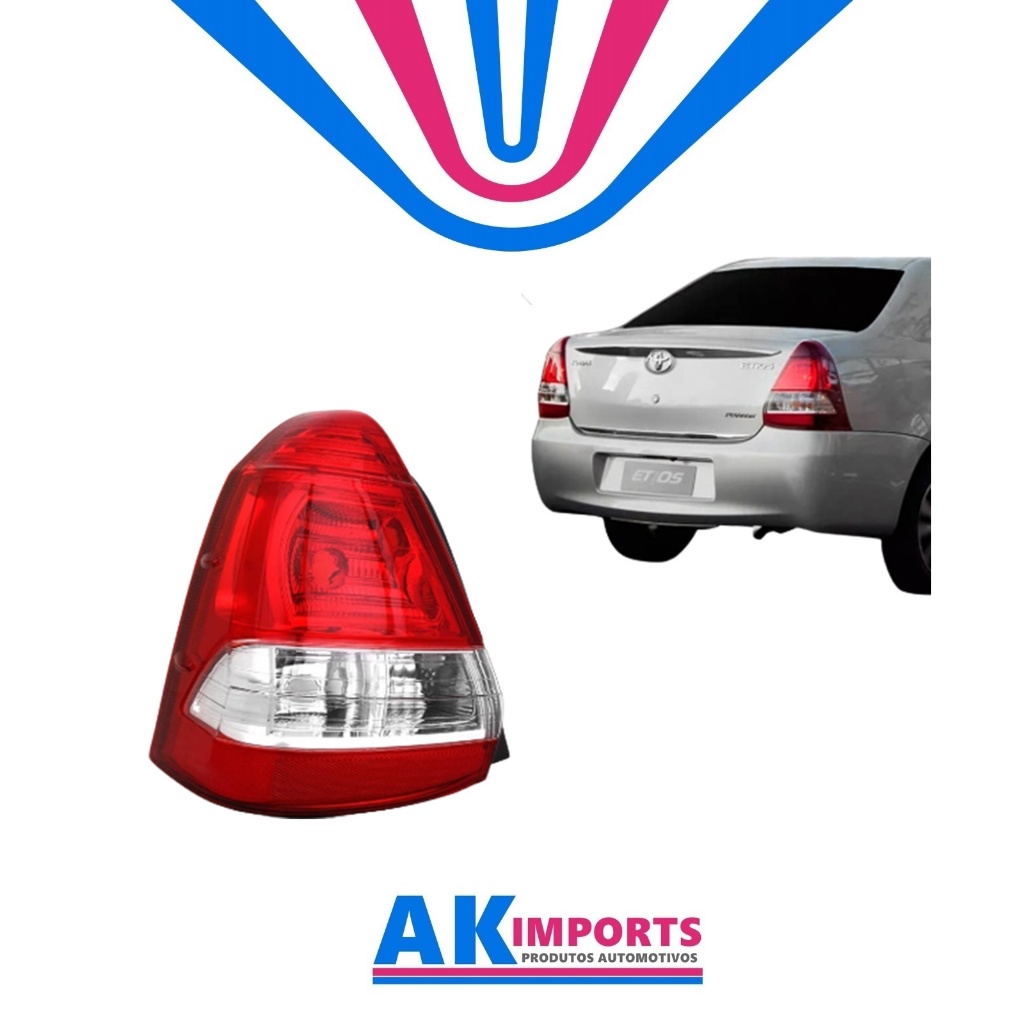 Lanterna Traseira Esquerda Toyota Etios Sedan Marca: Yh  Ano: 2013 Até 2019  Cód: YH-02-004L