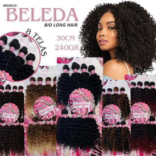 Cabelo Cacheado Orgânico 8 Telas 30cm Black 240gr