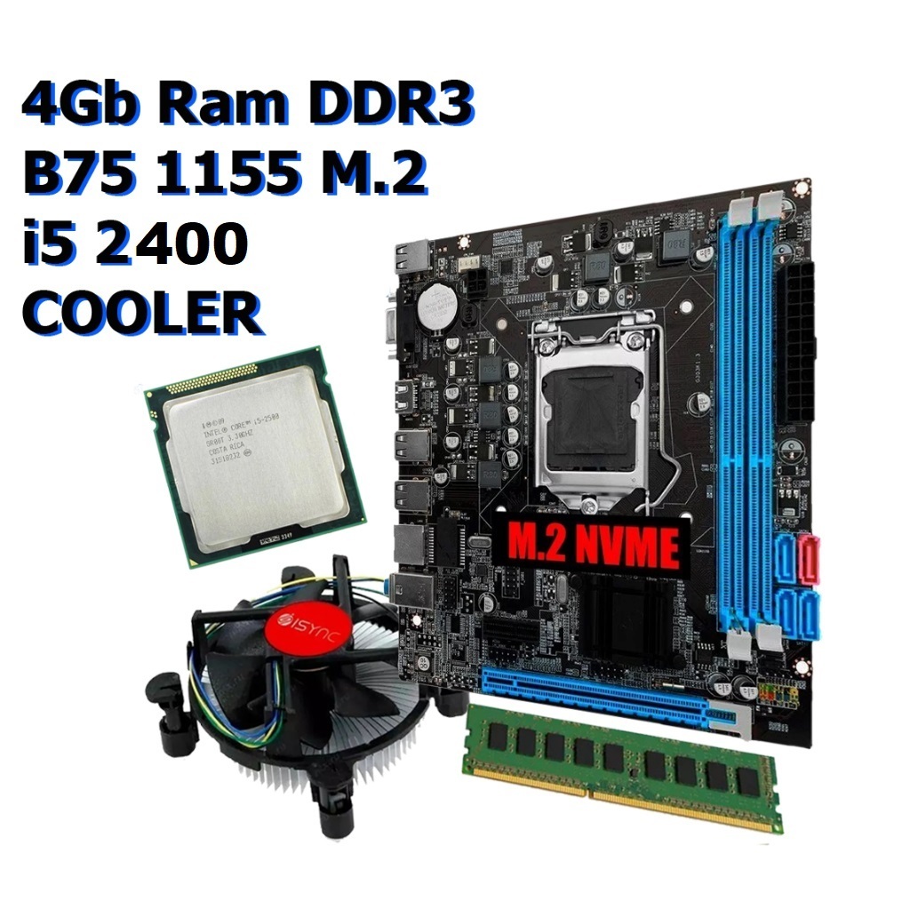 Kit Pc Gamer - Intel I5 3. ghz + Placa Mae + Memoria Ram 4gb + Cooler