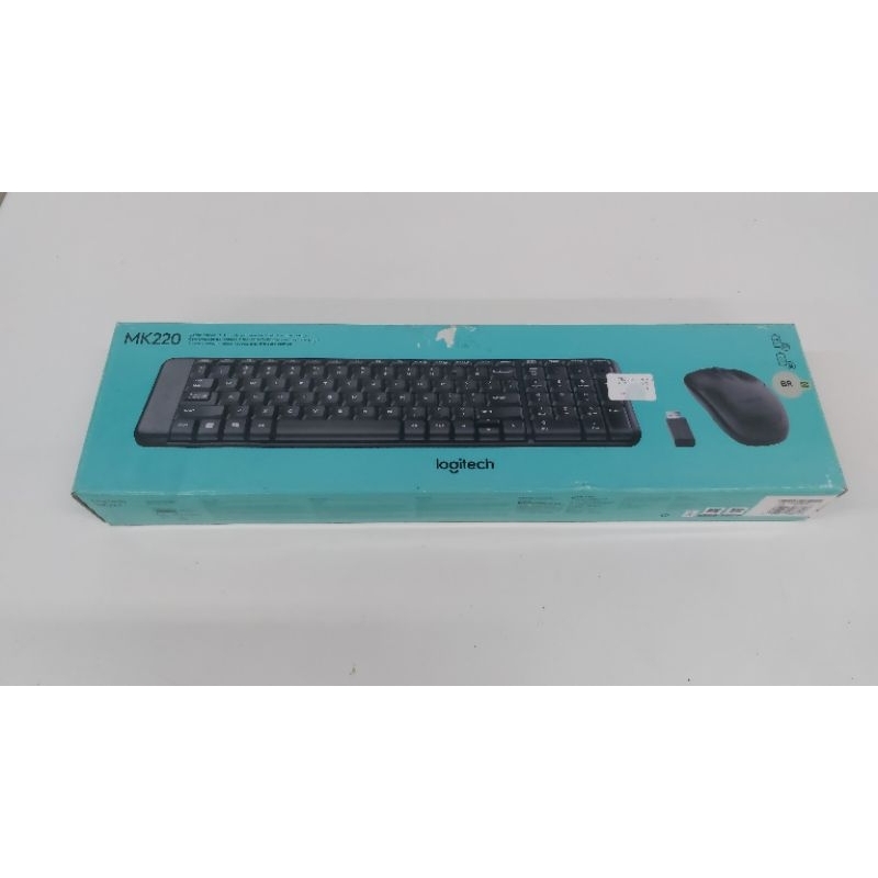 Combo Teclado e Mouse sem fio Logitech Mk220 ABNT2