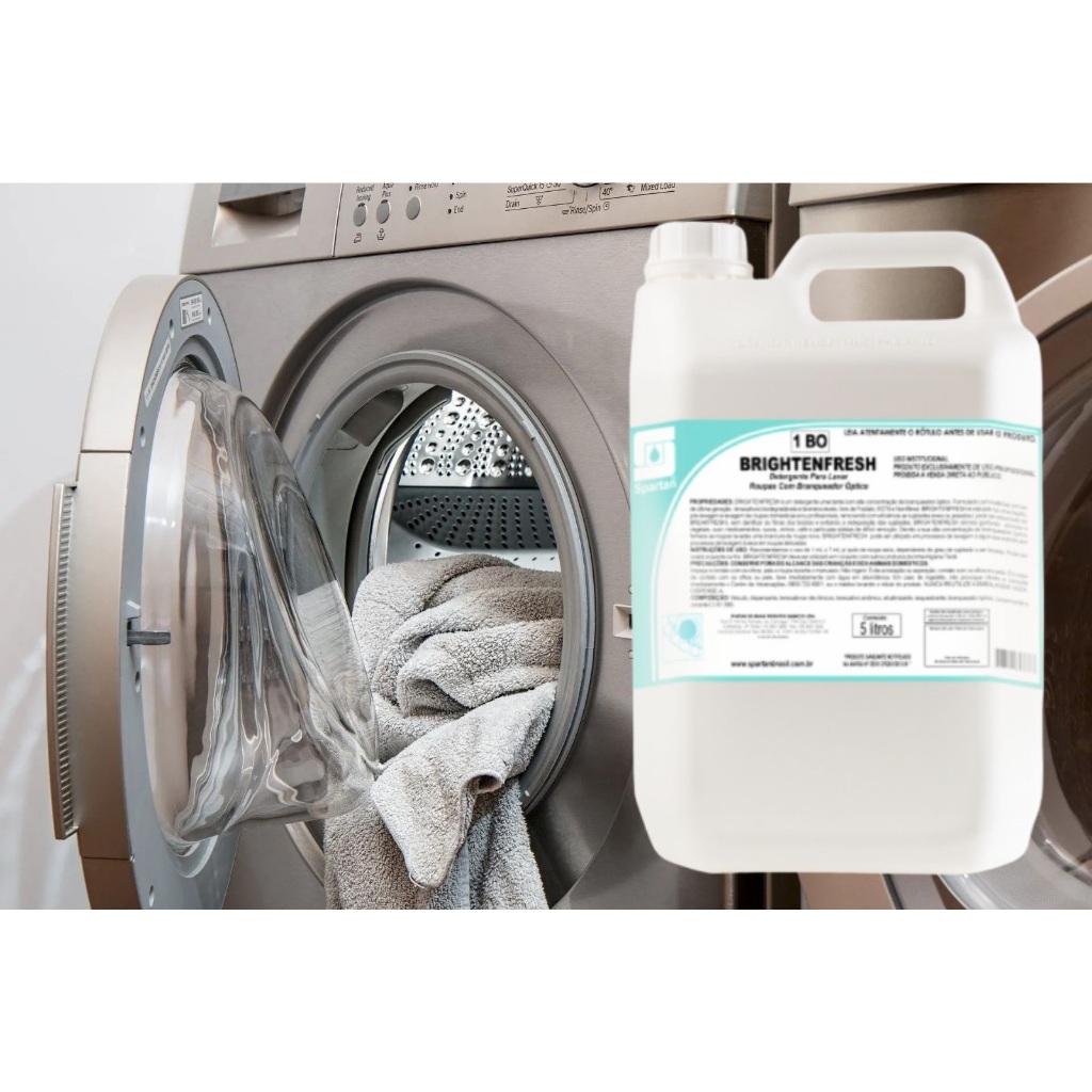 Detergente Liquido Sabão Para Roupas, Cobertas, Lençol com Ativador de cor e Branqueador 5L Spartan